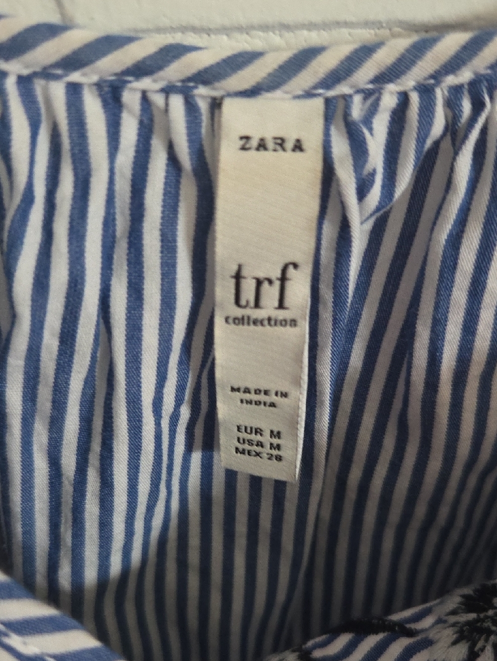 Zara Embroidered Flutter Sleeve Top - Nautical Boho - Picture 3 of 3